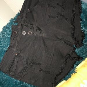 Distressed Angel Kiss shorts